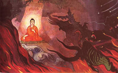 The War in the Earth - Buddha and Mara