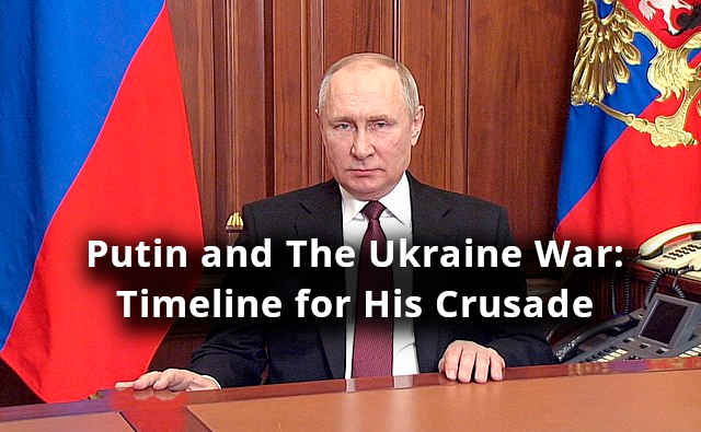Putin and The Ukraine Wars: Timeline for His Crusade